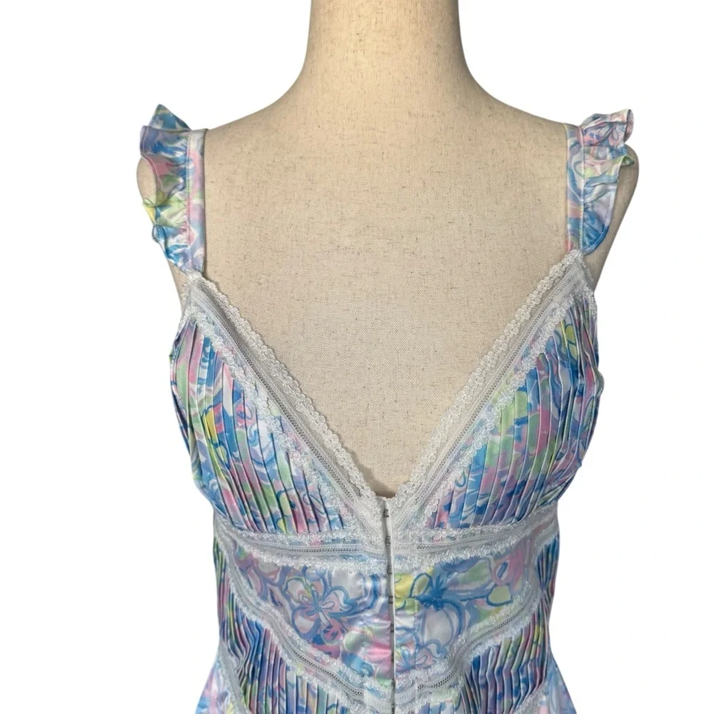 For Love And Lemons Midsummer Floral Mini Slip Dress In Medium - Picture 3 of 10